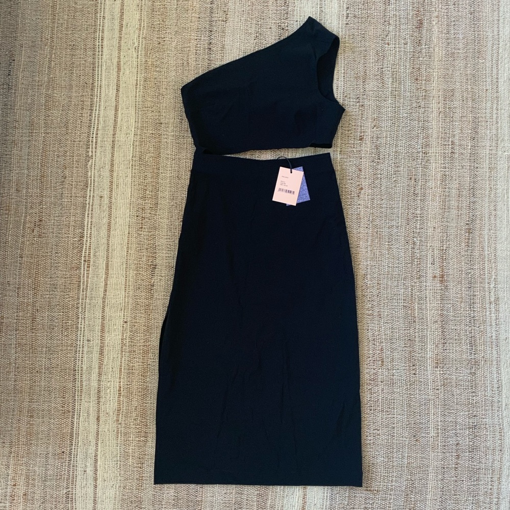 Paloma Wool Black Asymmetric Dress